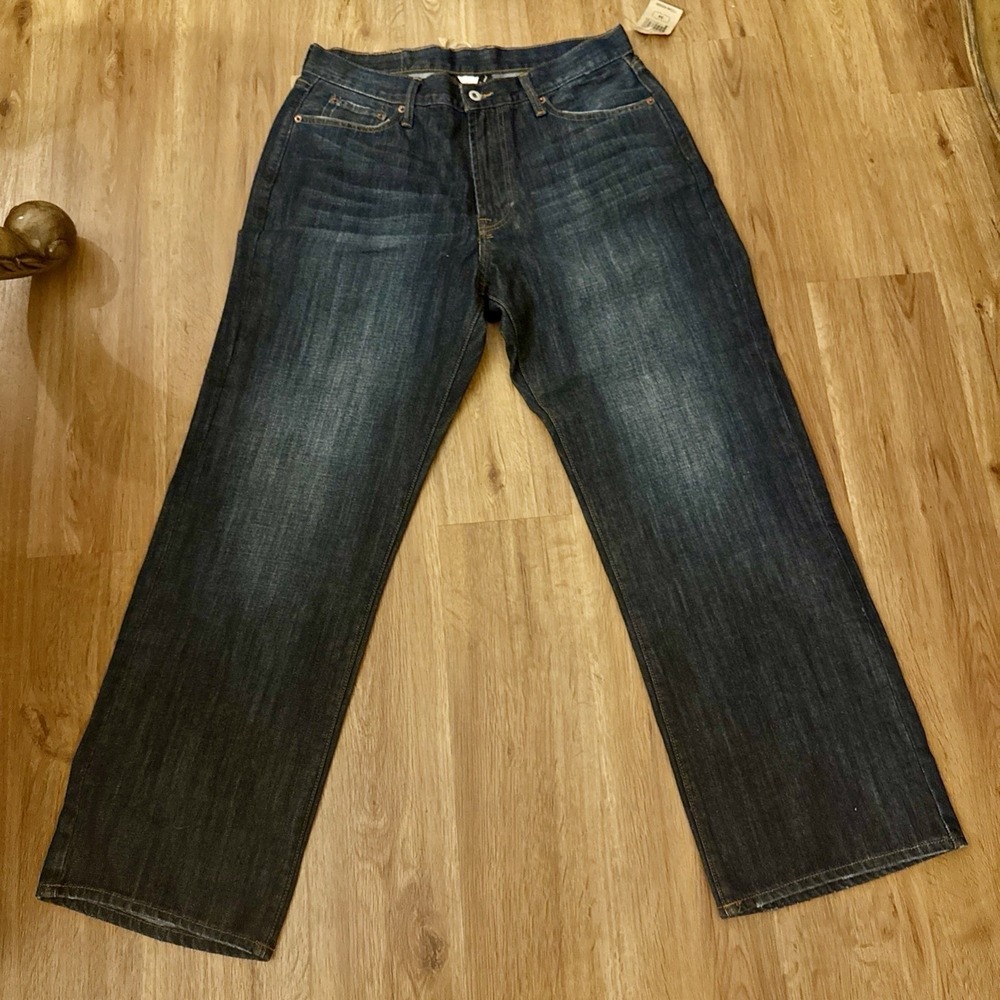 Lucky Brand 181 Jeans Men's 34 X 29‎  Blue Denim Cotton Straight Leg Relaxed Fit